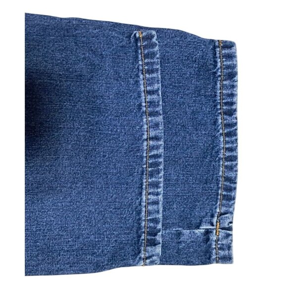 Eddie Bauer Cropped Jeans Womens Size 12 High Rise Waisted Mom Blue Denim - Picture 2 of 12